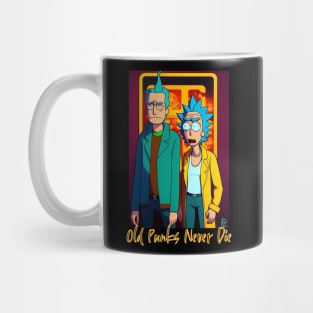 Old Punks Never Die (cartoon punk rockers) Mug